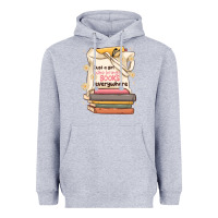 Heather Grey just a girl who brings books everywhere Heavyweight Hoodie - MaliasSmallBusiness