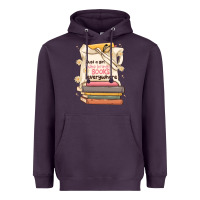 Plum just a girl who brings books everywhere Heavyweight Hoodie - MaliasSmallBusiness
