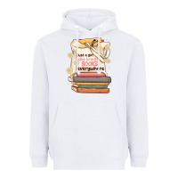 White just a girl who brings books everywhere Heavyweight Hoodie - MaliasSmallBusiness