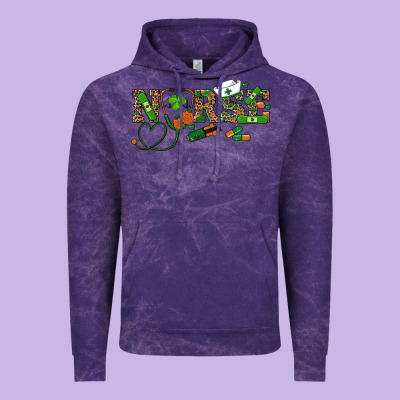 Vintage Hoodie St. Patrick's Day Nurse