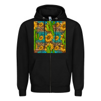 Black sunflower and cactus seamless pattern Zipper Hoodie - BundleAndBundleShop