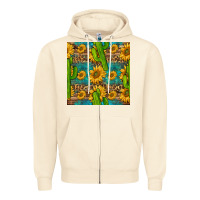 Sandshell sunflower and cactus seamless pattern Zipper Hoodie - BundleAndBundleShop