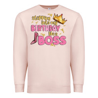Pale Pink birthday boss Premium Sweatshirt - MaliasSmallBusiness