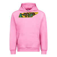 Fuchsia Pink Western Tenessee Map Sunflower Pattern Urban Hoodie - Bettercallsaul