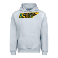 Heather Grey Western Tenessee Map Sunflower Pattern Urban Hoodie - Bettercallsaul