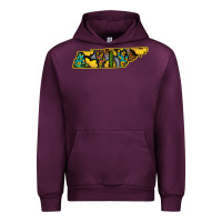 Mauve Wine Western Tenessee Map Sunflower Pattern Urban Hoodie - Bettercallsaul