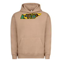 Pigment Burro Western Tenessee Map Sunflower Pattern Urban Hoodie - Bettercallsaul