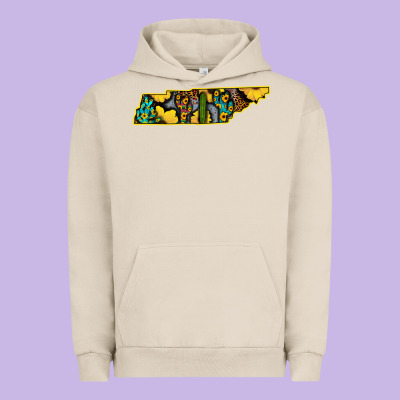 Western Tenessee Map Sunflower Pattern Urban Hoodie Designed By Bettercallsaul