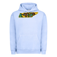 Pigment Grape Ice Western Tenessee Map Sunflower Pattern Urban Hoodie - Bettercallsaul