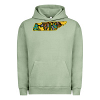Pigment Oil Green Western Tenessee Map Sunflower Pattern Urban Hoodie - Bettercallsaul
