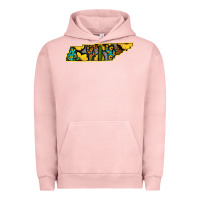 Pigment Salmon Western Tenessee Map Sunflower Pattern Urban Hoodie - Bettercallsaul