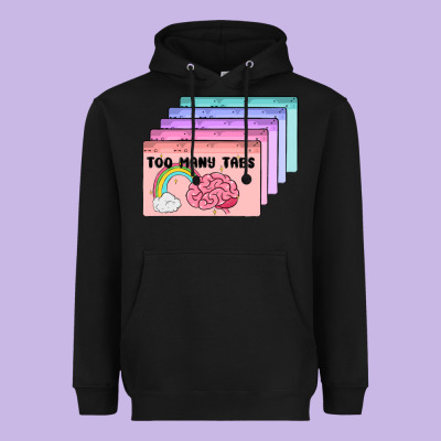 Too Many Tabs Heavyweight Hoodie Designed By Maliassmallbusiness