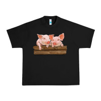 Black barn pigs Urban Heavy Tee - RanaPortraitStore