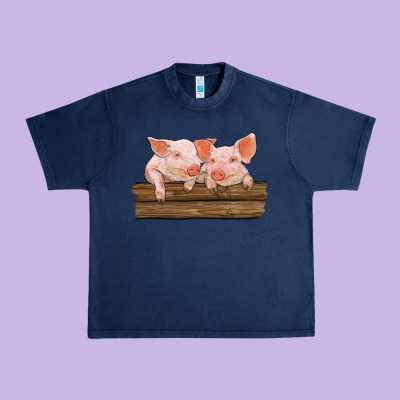 Barn Pigs Urban Heavy Tee Designed By Ranaportraitstore