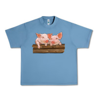 Pebble Blue barn pigs Urban Heavy Tee - RanaPortraitStore