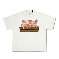Pistachio barn pigs Urban Heavy Tee - RanaPortraitStore