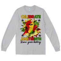 Moon Dust celebrate juneteenth know your history Long Sleeve Tee - HRA Design Shop