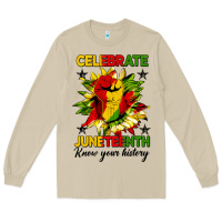 Mushroom celebrate juneteenth know your history Long Sleeve Tee - HRA Design Shop