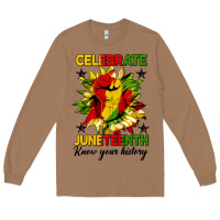 Toasted Coconut celebrate juneteenth know your history Long Sleeve Tee - HRA Design Shop