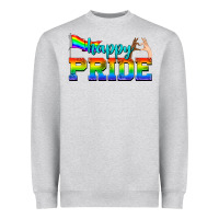 Heather Grey happy pride Heavyweight Sweatshirt - texasbilliewilder