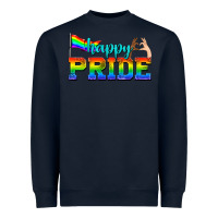 Navy happy pride Heavyweight Sweatshirt - texasbilliewilder
