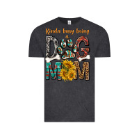 Vintage Black kinda busy being a dog mom Vintage Tee - texasbilliewilder