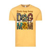 Vintage Mustard kinda busy being a dog mom Vintage Tee - texasbilliewilder