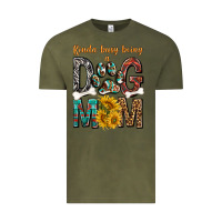 Vintage Olive kinda busy being a dog mom Vintage Tee - texasbilliewilder
