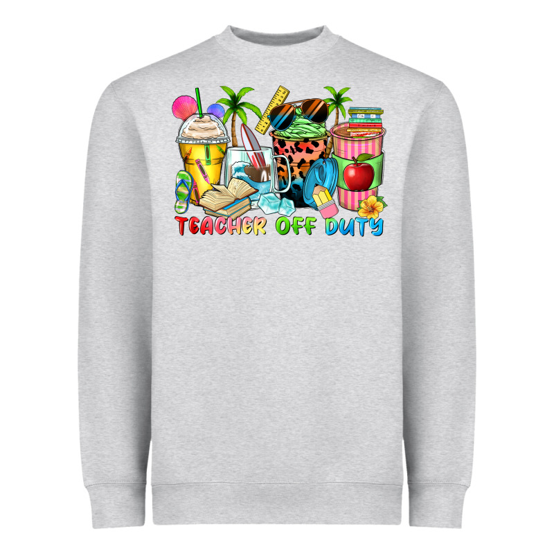 Teacher Off Duty Coffee Cups Heavyweight Sweatshirt by Zillion Design Studio | Teevron