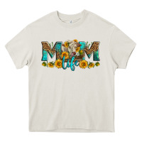 Cream Western Charolais Cow Mom Life Heavy Core Tee - LillyAllenDesigns