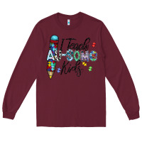 Burgundy i teach au some kids Long Sleeve Tee - CowhideDigitalArt