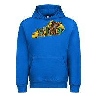 Cobalt Kentucky Map Western Sunflower Pattern Urban Hoodie - Bettercallsaul