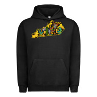 Pigment Black Kentucky Map Western Sunflower Pattern Urban Hoodie - Bettercallsaul