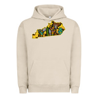 Pigment French Oak Kentucky Map Western Sunflower Pattern Urban Hoodie - Bettercallsaul
