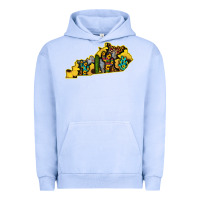 Kentucky Map Western Sunflower Pattern Urban Hoodie | Teevron