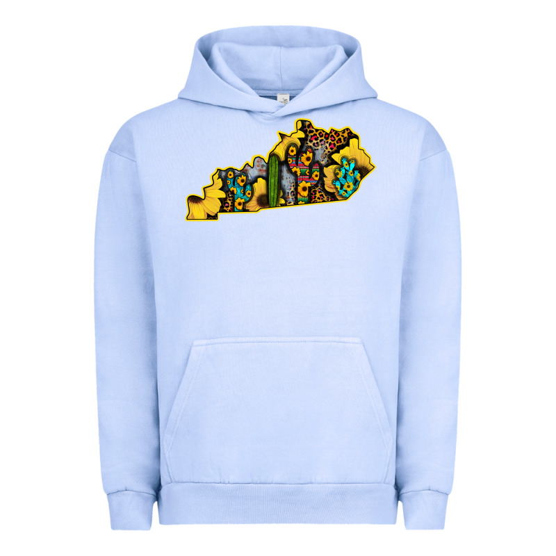 Kentucky Map Western Sunflower Pattern Urban Hoodie by Bettercallsaul | Teevron