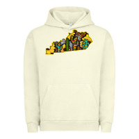 Pigment Pistachio Kentucky Map Western Sunflower Pattern Urban Hoodie - Bettercallsaul