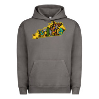 Pigment Tornado Kentucky Map Western Sunflower Pattern Urban Hoodie - Bettercallsaul