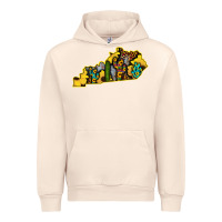 Sandshell Kentucky Map Western Sunflower Pattern Urban Hoodie - Bettercallsaul