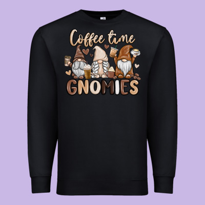 Coffee Time Gnomies Premium Sweatshirt Designed By Maliassmallbusiness