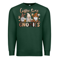 Sports Green coffee time gnomies Premium Sweatshirt - MaliasSmallBusiness