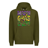Army Green Mardi Gras crew Premium Hoodie - BundleAndBundleShop