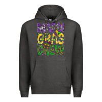 Charcoal Heather Mardi Gras crew Premium Hoodie - BundleAndBundleShop
