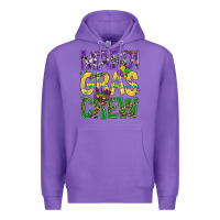 Purple Mardi Gras crew Premium Hoodie - BundleAndBundleShop