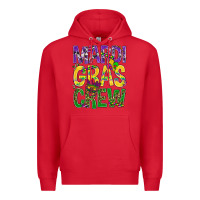 Red Mardi Gras crew Premium Hoodie - BundleAndBundleShop