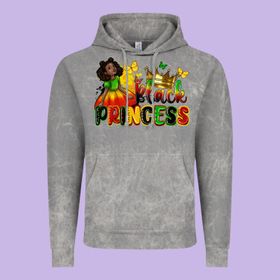 Black Princess Vintage Hoodie Designed By Zillion Design Studio