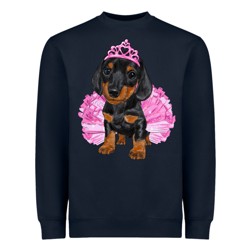Balerina Dachshund With Tutu Heavyweight Sweatshirt by RanaPortraitStore | Teevron
