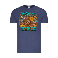 Vintage Denim Highland Heifer Western Vintage Tee - RanaPortraitStore