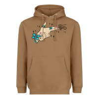 Toasted Coconut western turquoise gun hand Heavyweight Hoodie - MaliasSmallBusiness