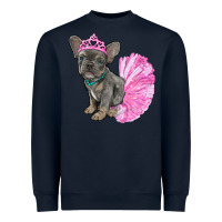 Navy Balerina French Bulldog With Tutu Heavyweight Sweatshirt - RanaPortraitStore